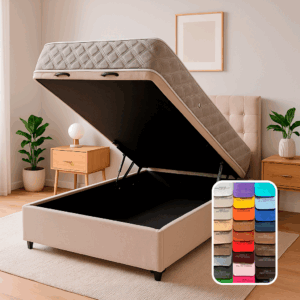 Base Baú Casal - Abertura com pistão hidráulico