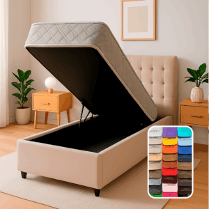 Base Baú Solteirão - Abertura com pistão hidráulico